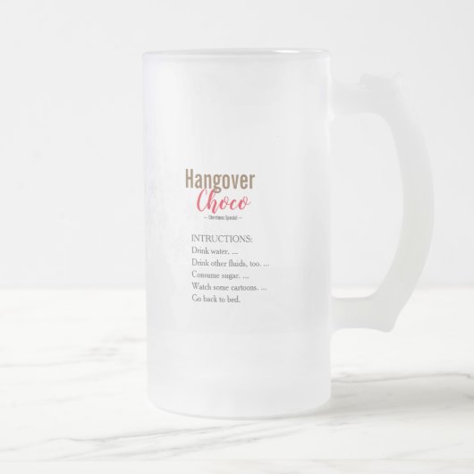 HANGOVER CHOCO Matchup santa Witz Mattglas Bierglas (Rechts)