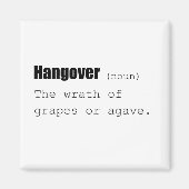 Hangover Definition Funny Magnet (Vorne)