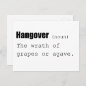 Hangover Definition Funny Postkarte (Vorne/Hinten)