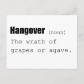 Hangover Definition Funny Postkarte (Vorderseite)