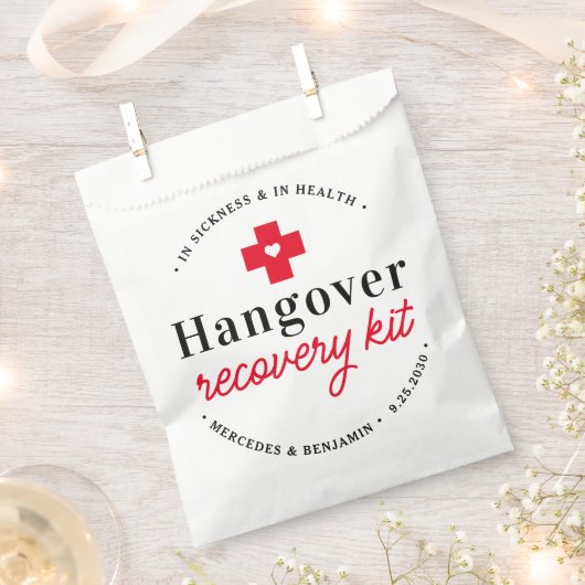 Hangover Erholung Kit Personalisiert Wedding Geschenktütchen (Ausgeschnitten)