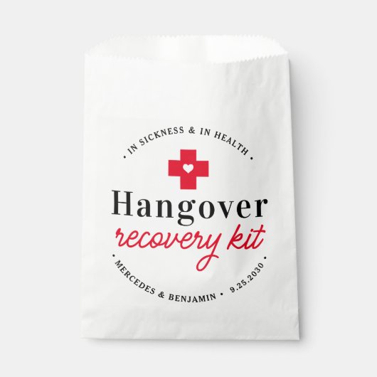 Hangover Erholung Kit Personalisiert Wedding Geschenktütchen (Vorderseite)