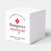 Hangover Erholung Kit Personalisiert Wedding Squar Geschenkschachtel (Rückseite)