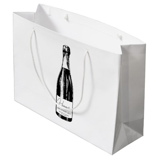 Hangover Erholung Kit Wedding Guest Große Geschenktüte (Rückseite Schrägansicht)