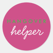 Hangover Helper Favor Sticker (Vorderseite)