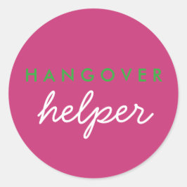 Hangover Helper Favor Sticker