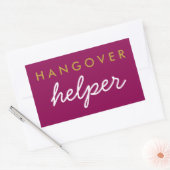 Hangover Helper Gastgeschenk Hochzeit Magenta Gold Rechteckiger Aufkleber (Umschlag)
