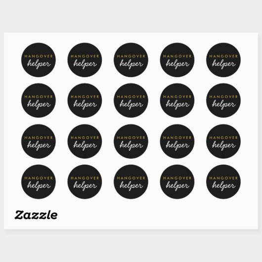 Hangover Helper Gastgeschenk Hochzeit Sticker (Blatt)
