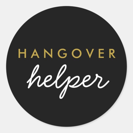 Hangover Helper Gastgeschenk Hochzeit Sticker (Vorderseite)