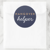 Hangover Helper Gastgeschenk Hochzeit Sticker Navy (Tasche)