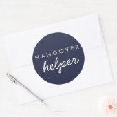 Hangover Helper Gastgeschenk Hochzeit Sticker Navy (Umschlag)