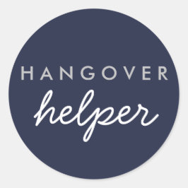 Hangover Helper Gastgeschenk Hochzeit Sticker Navy