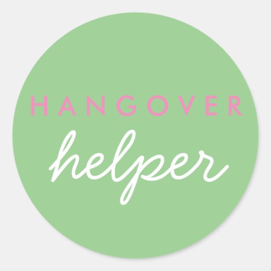 Hangover Helper Gastgeschenk Hochzeit Sticker Stic (Vorderseite)