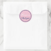 "Hangover Helper" Hochzeitsaufkleber Rosa/Marine Runder Aufkleber (Tasche)