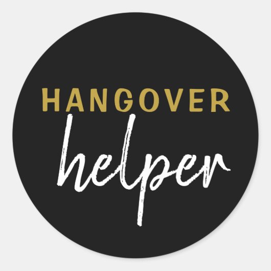 Hangover Helper Wedding Bachelorette Favor Sticker (Vorderseite)