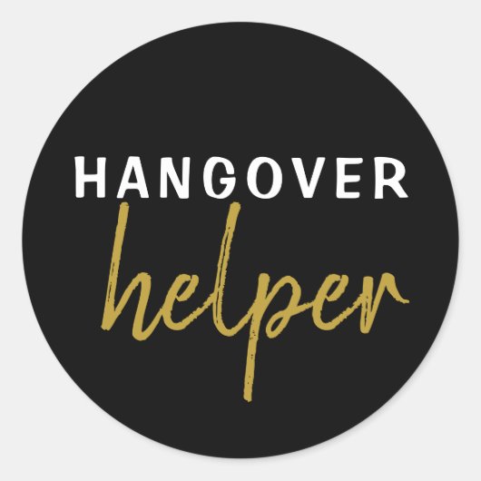 Hangover Helper Wedding Bachelorette Favor Sticker (Vorderseite)
