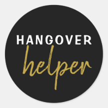 Hangover Helper Wedding Bachelorette Favor Sticker