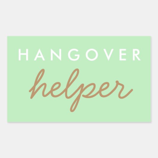 Hangover Helper Wedding Bachelorette Favor Sticker (Vorderseite)