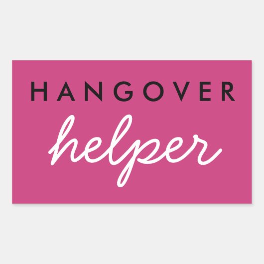 Hangover Helper Wedding Bachelorette Favor Sticker (Vorderseite)