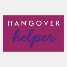 Hangover Helper Wedding Bachelorette Favor Sticker