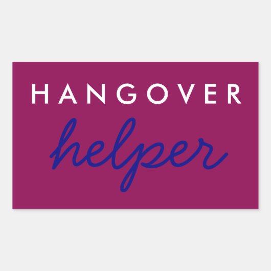 Hangover Helper Wedding Bachelorette Favor Sticker (Vorderseite)