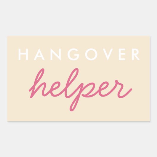 Hangover Helper Wedding Bachelorette Favor Sticker (Vorderseite)