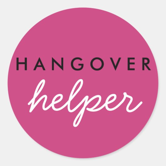 Hangover Helper Wedding Bachelorette Favor Sticker (Vorderseite)