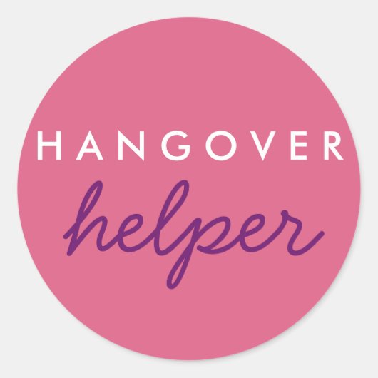 Hangover Helper Wedding Bachelorette Favor Sticker (Vorderseite)