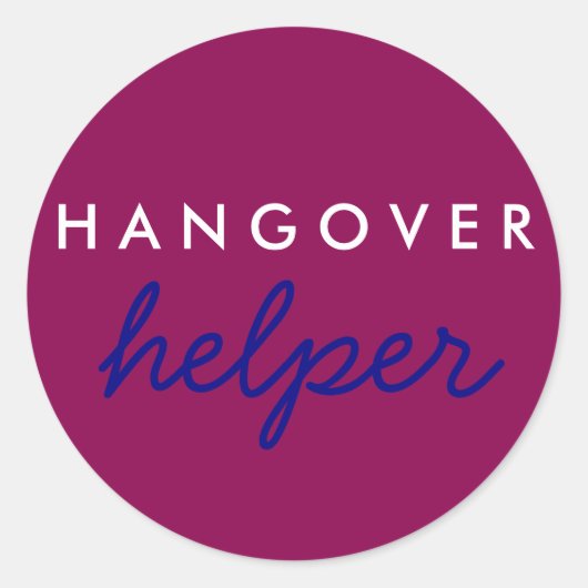Hangover Helper Wedding Bachelorette Favor Sticker (Vorderseite)
