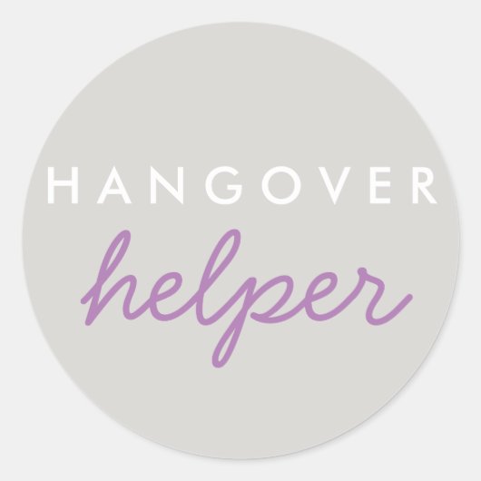 Hangover Helper Wedding Bachelorette Favor Sticker (Vorderseite)