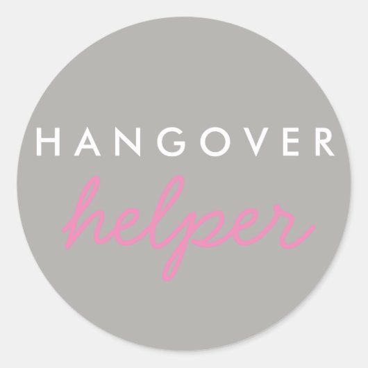 Hangover Helper Wedding Bachelorette Favor Sticker (Vorderseite)