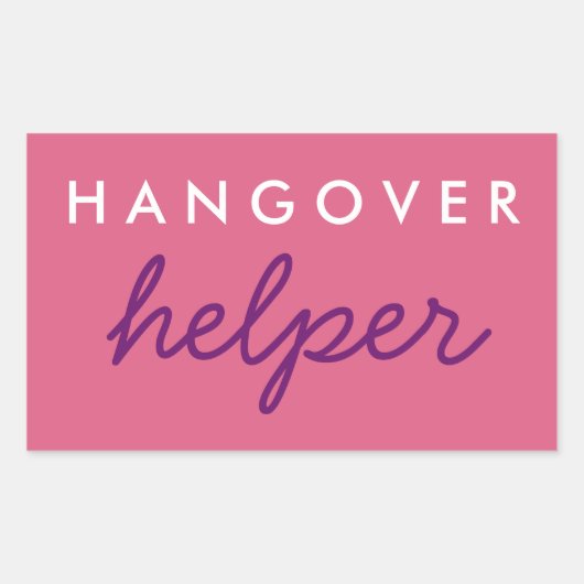 Hangover Helper Wedding Bachelorette Favor Sticker (Vorderseite)