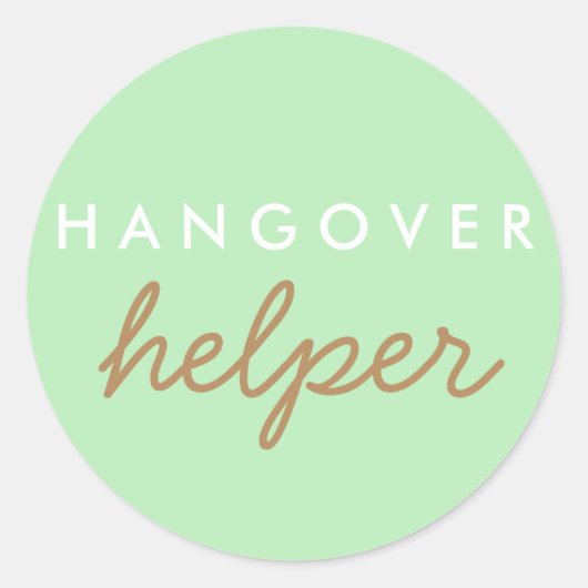Hangover Helper Wedding Bachelorette Favor Sticker (Vorderseite)