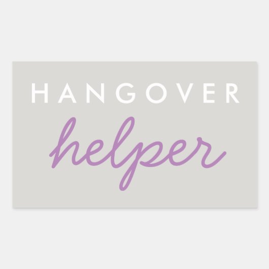 Hangover Helper Wedding Bachelorette Favor Sticker (Vorderseite)