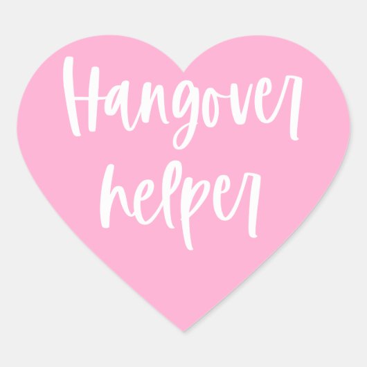 Hangover Helper Wedding Erholung Kit Herz-Aufkleber (Vorderseite)