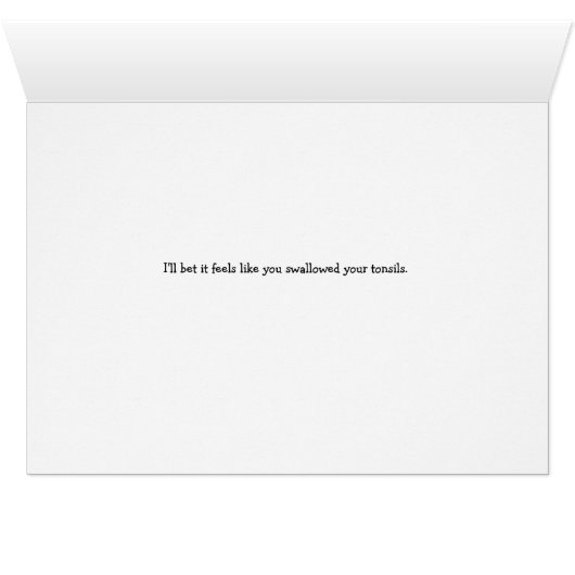 Hangover-Karte mit weißem Lhasa-Hund (Innenansicht Horizontal (Unten))