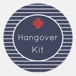 Hangover Kit Aufkleber für Navy und White Stripes