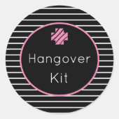 Hangover Kit Black and White Striped Stickers (Vorderseite)