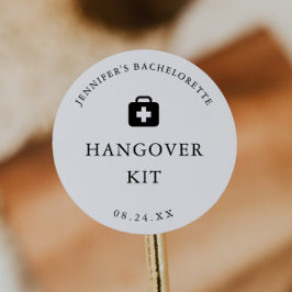 Hangover Kit Junggeselinnen-Abschied Fevor Runder Aufkleber