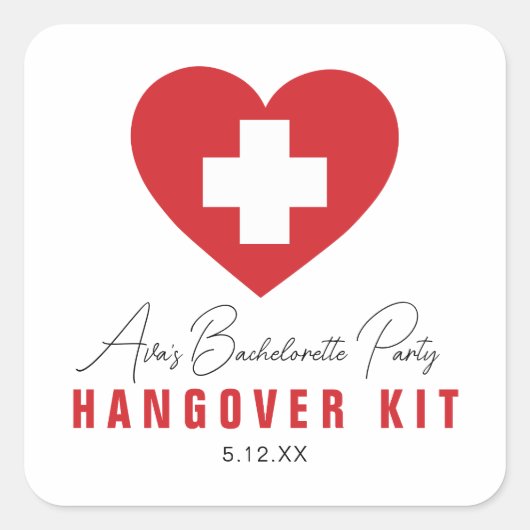 HANGOVER Kit Personalisierte Aufkleber (Vorderseite)