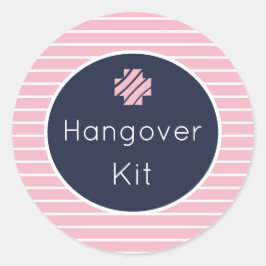 Hangover Kit Rosa und Navy Striping Sticker