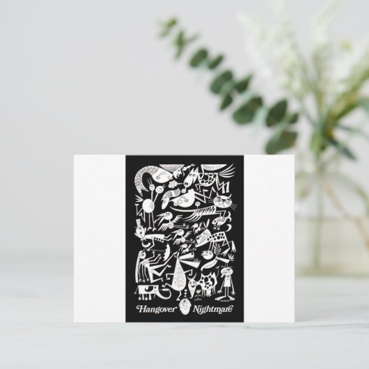 Hangover Nightmare Postkarte (Stehend Vorderseite)