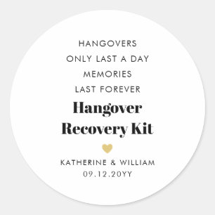 Hangover nur Letzten Tag Hangover Erholung Kit Runder Aufkleber