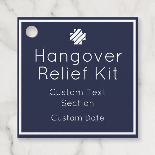 Hangover Relief Kit Geschenkanhänger (Vorderseite)