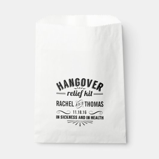 Hangover Relief Kit | Hochzeit Geschenktütchen (Vorderseite)