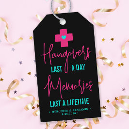 Hangover Relief Kit Hot Pink Aquamarine Gastgesche Geschenkanhänger