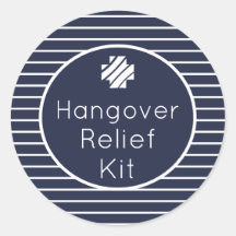 Hangover Relief Kit Navy und White Stickers