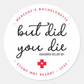 Hangover Relief Kit Personalisiert, aber haben Sie Runder Aufkleber (Vorderseite)