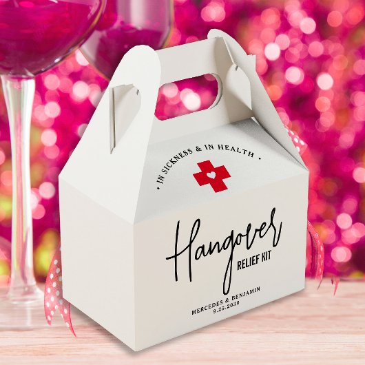 Hangover Relief Kit Personalisierte Hochzeit Geschenkschachtel