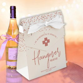 Hangover Relief Kit Rose Gold Glitzer Hochzeit Geschenkschachtel